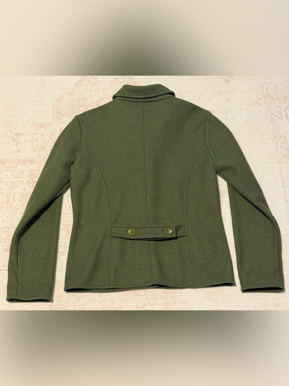 Talbots Olive Green Button-Front Wool Jacket - Picture 5 of 9